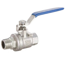 2pc ball valve M/F made in China Stainless Steel Thread end Female/Male manufacturer ss304 316 Ball Valve with coupling